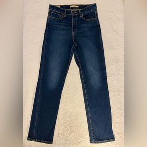 Levi’s 724 high rise straight denim blue jeans size 29